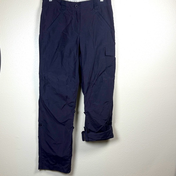 Lands' End Pants - LANDS END‎ Convertible Hiking Pants Women 8 Navy Secure Pockts Outdoor Trailwalk